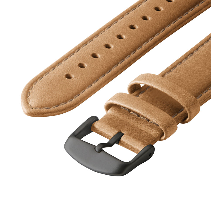 Apple Watch Leather Watch Band - Camel Tan/Matched/Space Gray