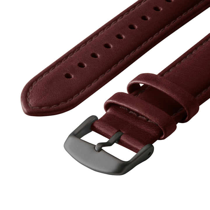Apple Watch Leather Watch Band - Mahogany/Matched/Space Gray