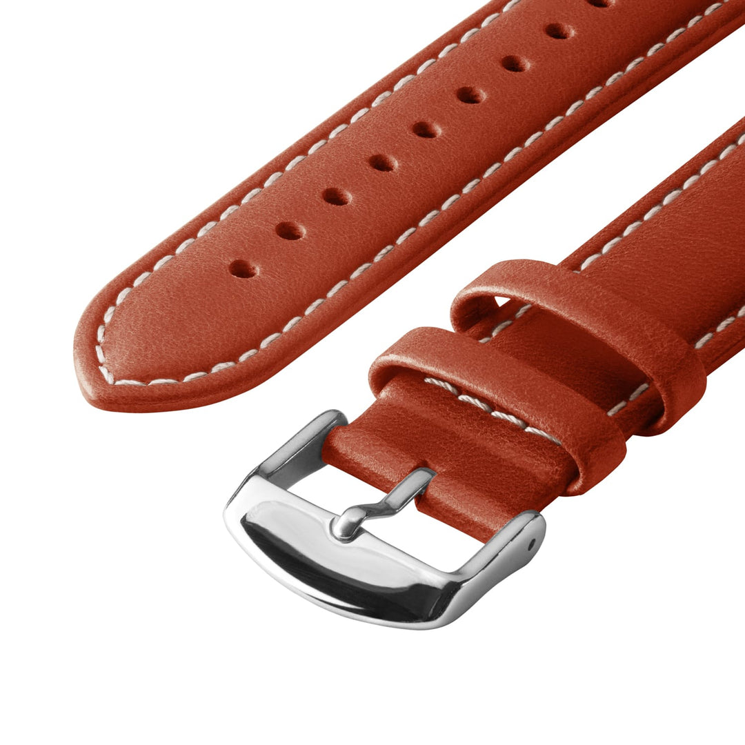 Quick Release Leather Watch Band - Cognac/Natural – alternate view