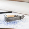 Apple Watch Leather - Pewter Gray/Matched/Silver Aluminum