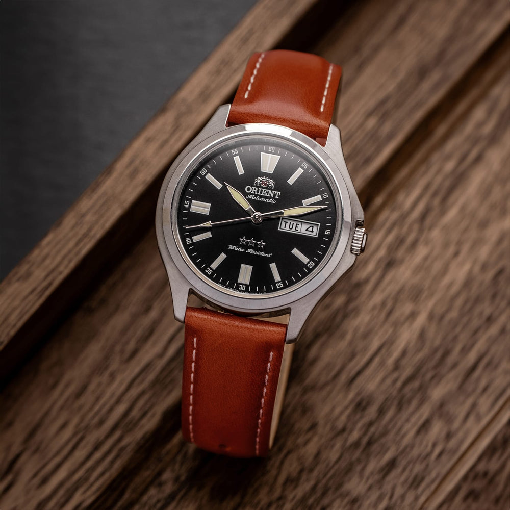 Quick Release Leather Watch Band - Cognac/Natural – lifestyle photo