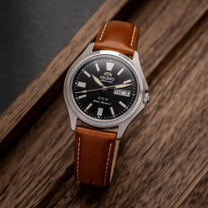 Quick Release Leather Watch Band - Cognac/Natural
