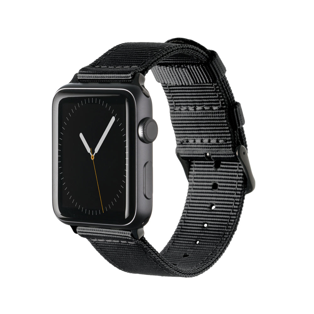 Apple Watch Nylon - Black/Black, ARC-AWNYL-BLKB42, ARC-AWNYL-BLKB38