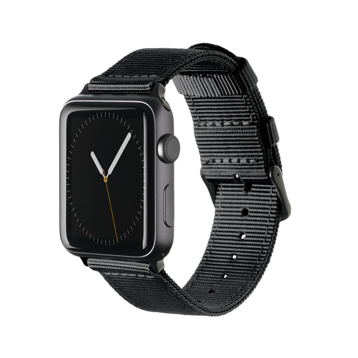 Apple Watch Nylon - Black/Black, ARC-AWNYL-BLKB42, ARC-AWNYL-BLKB38