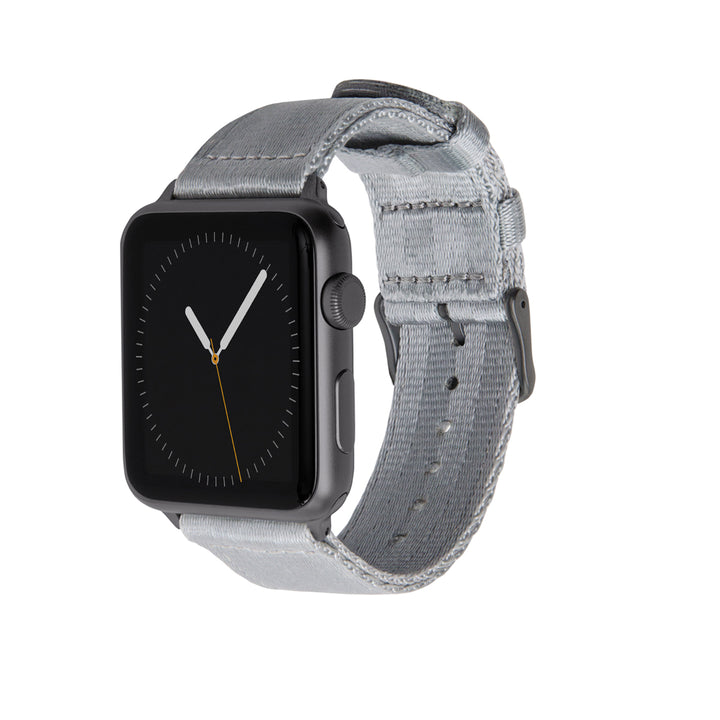 Apple Watch Seat Belt Nylon - Gray/Gray, ARC-AWSB-GRYG42, ARC-AWSB-GRYG38