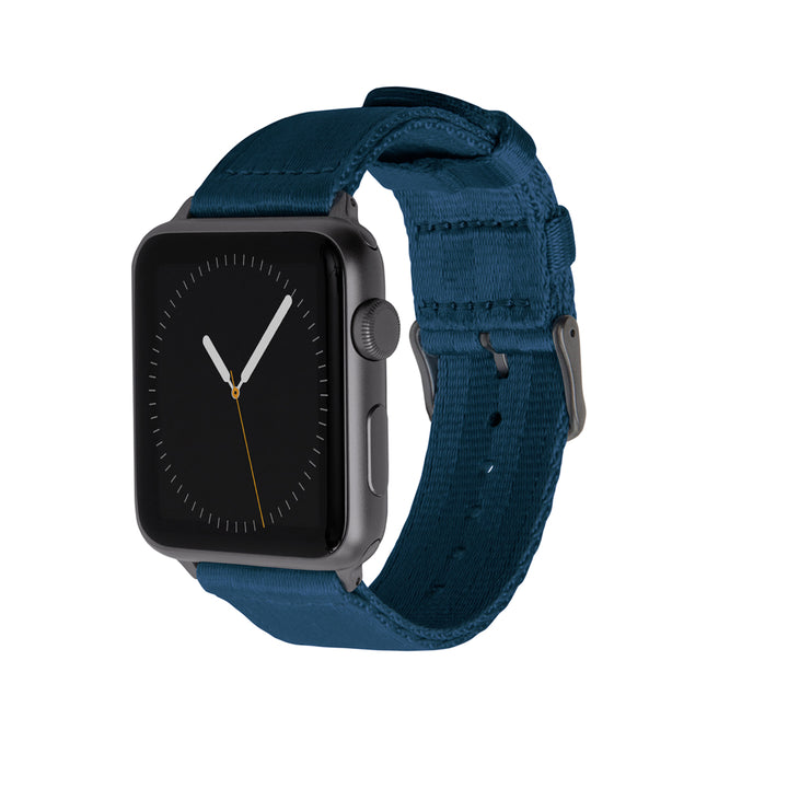Apple Watch Seat Belt Nylon - Navy/Gray, ARC-AWSB-NVYG42, ARC-AWSB-NVYG38