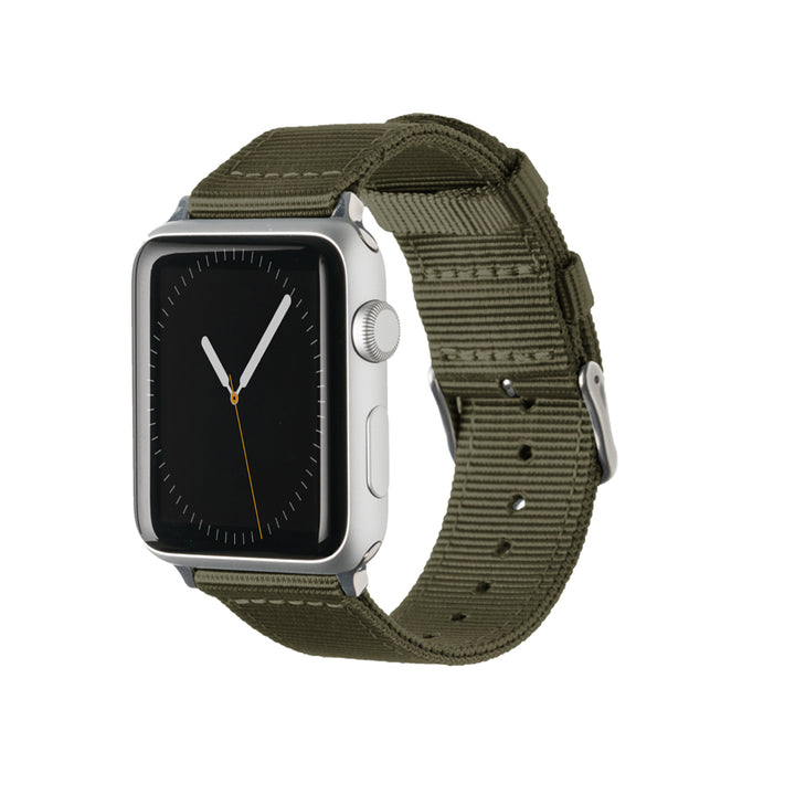 Apple Watch Nylon - Olive/Stainless, ARC-AWNYL-OLVS42, ARC-AWNYL-OLVS38