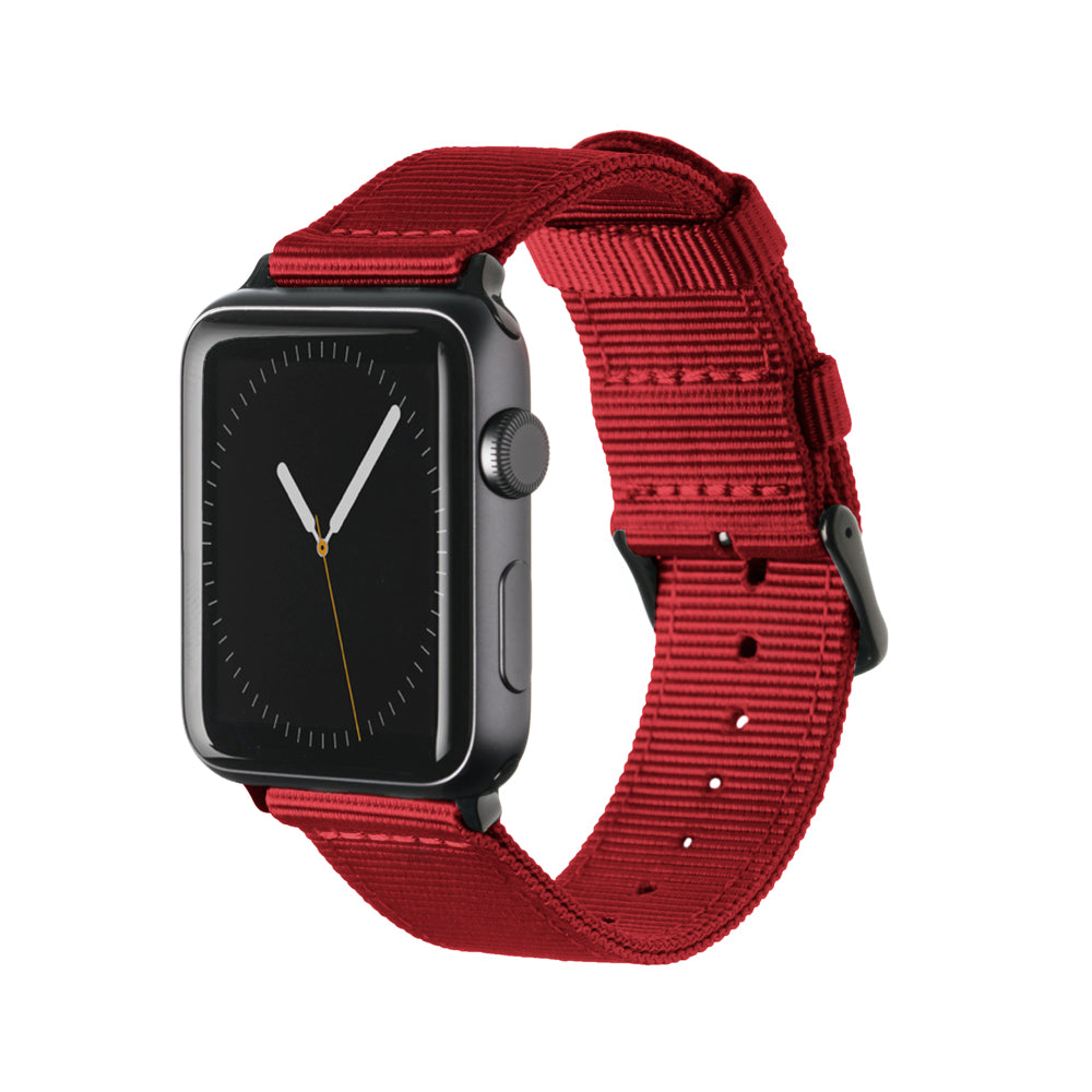 Apple Watch Nylon - Red/Black, ARC-AWNYL-REDB42, ARC-AWNYL-REDB38