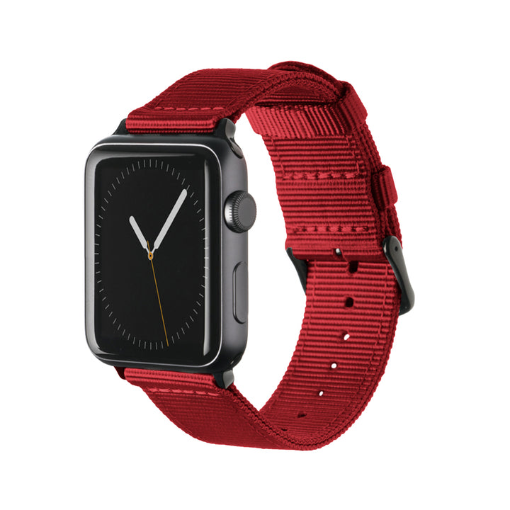 Apple Watch Nylon - Red/Black, ARC-AWNYL-REDB42, ARC-AWNYL-REDB38
