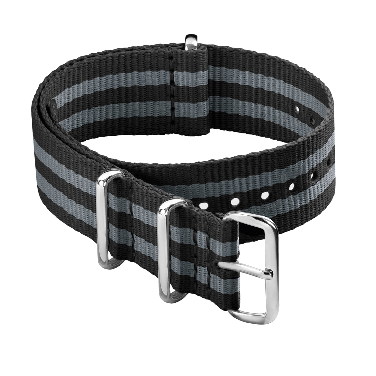 US Military watch strap, Black (nylon - resistant fabric)