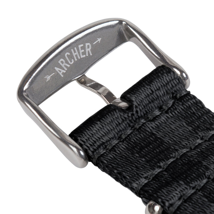 Seat Belt NATO - Black, Stainless Hardware, ARC-SBNATO-BLK22, ARC-SBNATO-BLK20, ARC-SBNATO-BLK18