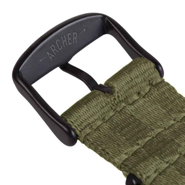 Seat Belt NATO - Olive, Black Hardware, ARC-SBNATO-OLVB22, ARC-SBNATO-OLVB20, ARC-SBNATO-OLVB18