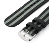 Quick Release Nylon - Black and Gray (James Bond), ARC-QRN-BLKGRY22, ARC-QRN-BLKGRY20, ARC-QRN-BLKGRY18