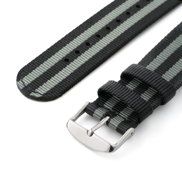 Apple Watch Nylon - Black and Gray (James Bond)/Stainless, ARC-AWNYL-BLKGRYS42, ARC-AWNYL-BLKGRYS38