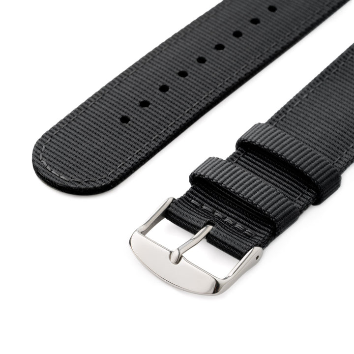 Apple Watch Nylon - Black/Stainless, ARC-AWNYL-BLKS42, ARC-AWNYL-BLKS38