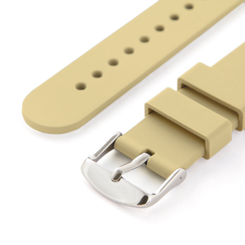 Archer Watch Straps - Silicone Quick Release Soft Rubber Replacement Watch  Bands (White, 24Mm)