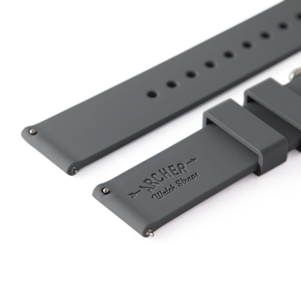 Quick Release Silicone Graphite Archer Watch Straps