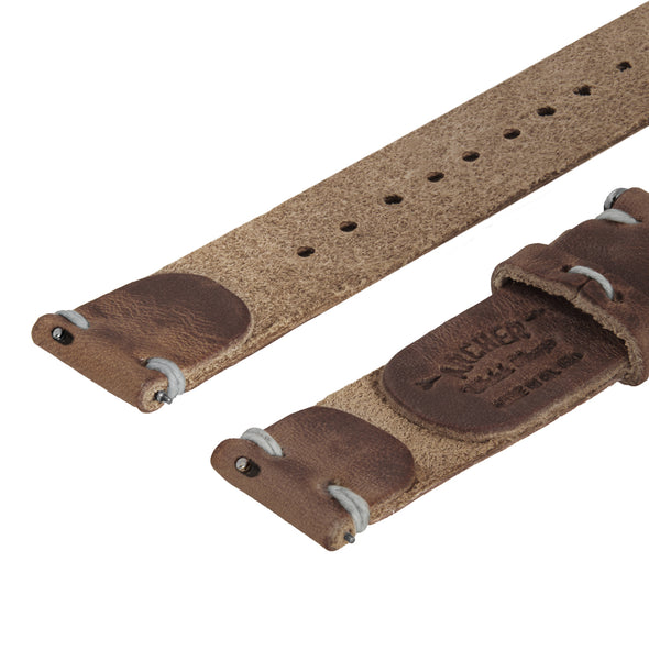 Quick Release Horween Leather - Natural/Gray, ARC-QRL2-NATGRY22, ARC-QRL2-NATGRY20, ARC-QRL2-NATGRY18