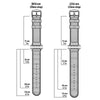 Apple Watch Seat Belt Nylon - Black/Gray, ARC-AWSB-BLKG42, ARC-AWSB-BLKG38