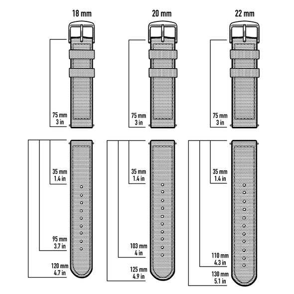 Quick Release Canvas - Black, ARC-QRC-BLK22, ARC-QRC-BLK20, ARC-QRC-BLK18