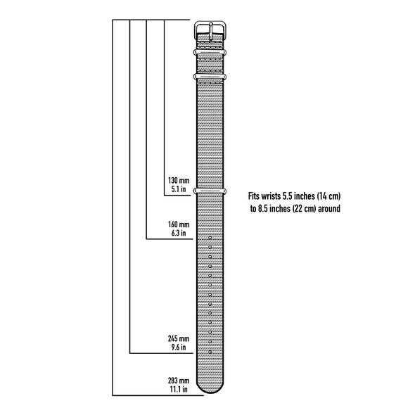 NATO - Black, ARC-NATO2-BLK24, ARC-NATO2-BLK22, ARC-NATO2-BLK20, ARC-NATO2-BLK18