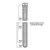 Quick Release Nylon - Black and Gray (James Bond), ARC-QRN-BLKGRY22, ARC-QRN-BLKGRY20, ARC-QRN-BLKGRY18