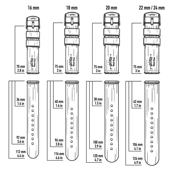 Archer Watch Straps - Silicone Quick Release Soft Rubber Replacement Watch  Bands (Cadet Gray, 24Mm)