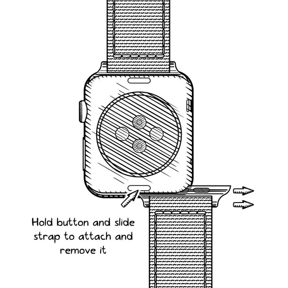 Apple Watch Leather - Dark Chestnut/Natural/Silver Aluminum
