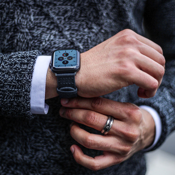 Apple Watch Canvas - Navy Blue/Space Gray, ARC-AWC2-NVYG42, ARC-AWC2-NVYG38