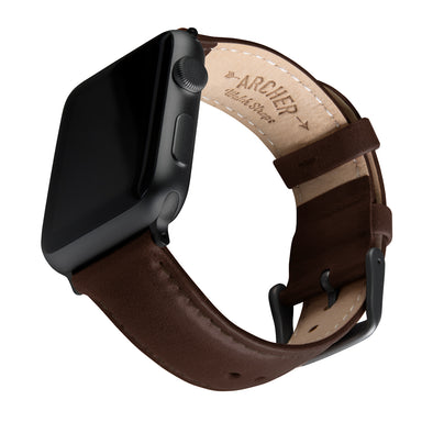 Apple Watch Leather - Dark Chestnut/Matched/Space Gray