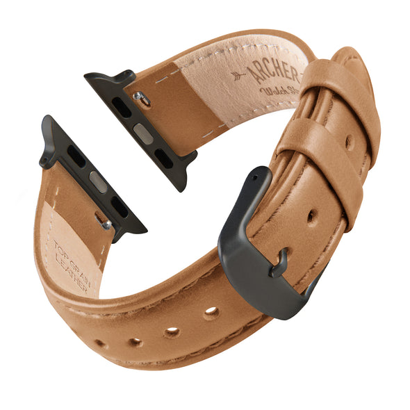 Apple Watch Leather - Camel Tan/Matched/Space Gray