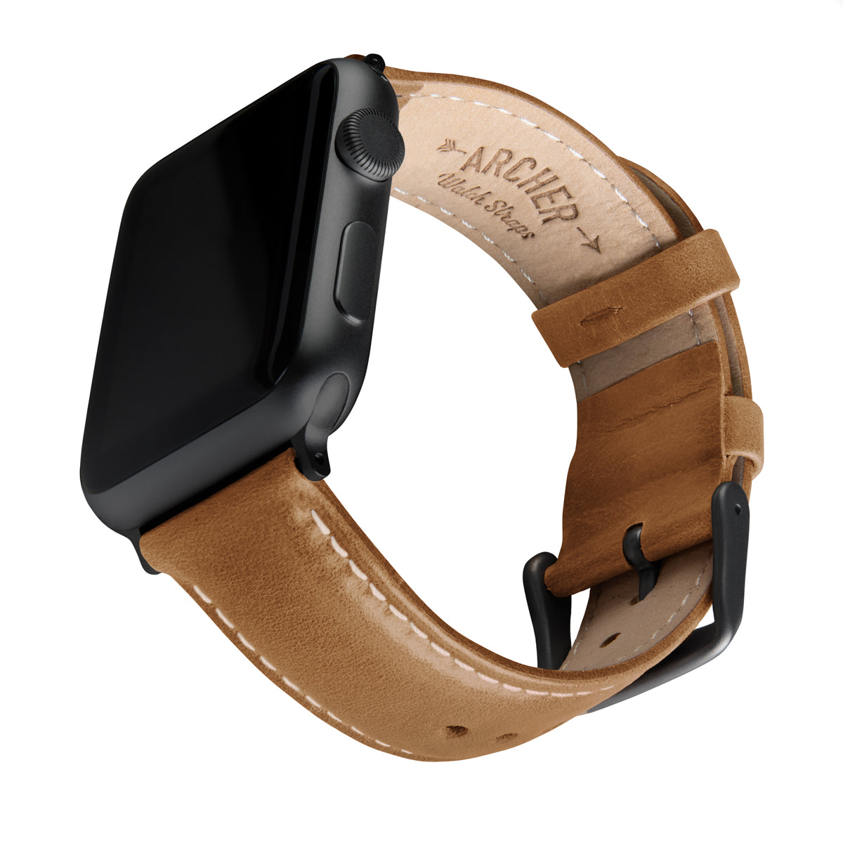 Platinum™ Leather Band for Apple Watch 38mm, 40mm  - Best Buy