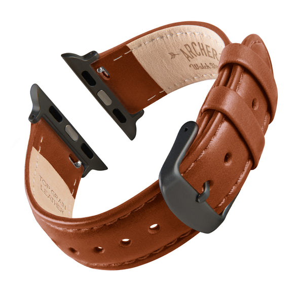 Apple Watch Leather - Cognac/Matched/Space Gray