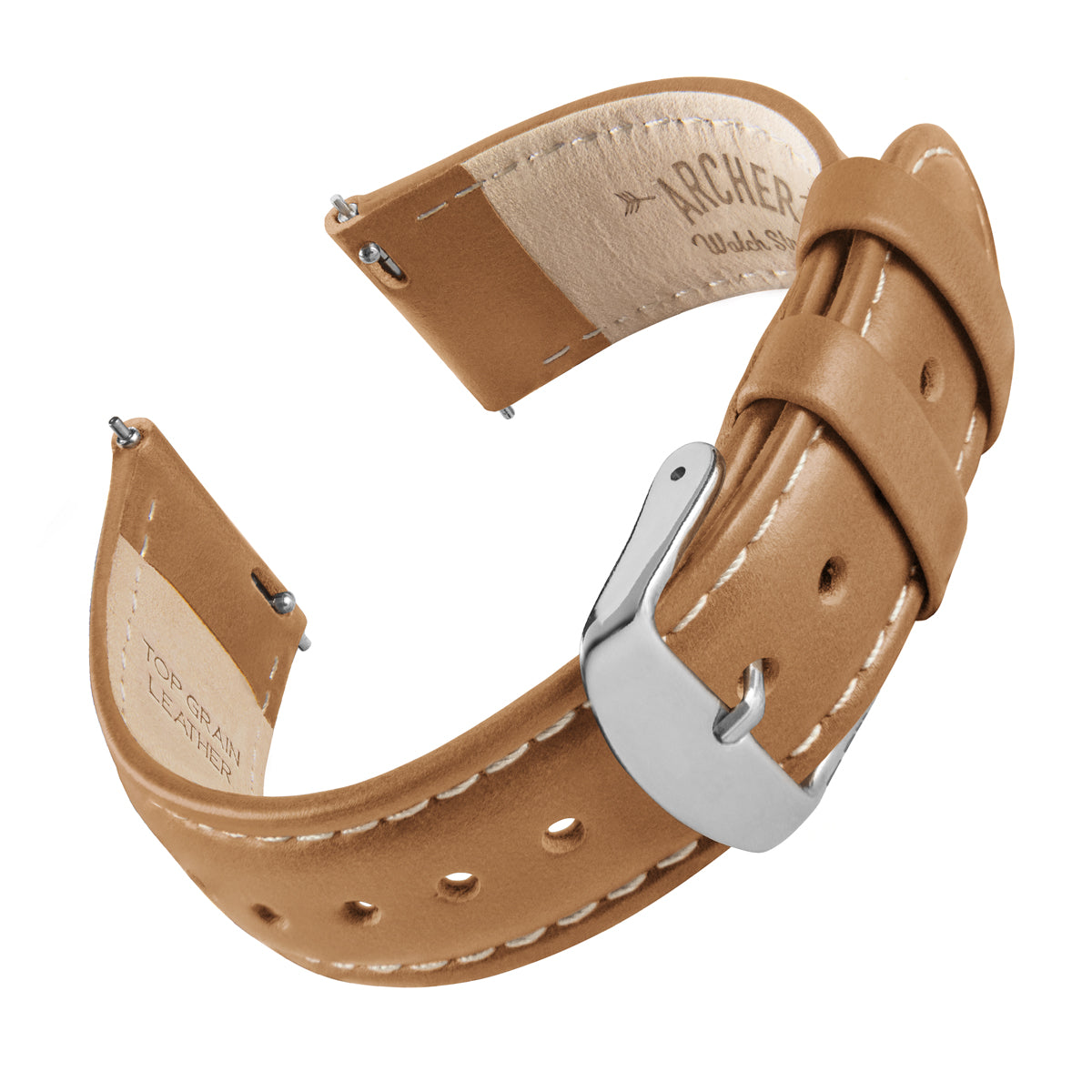 stimulere At understrege Zoo om natten Quick Release Leather - Camel Tan/Natural – Archer Watch Straps