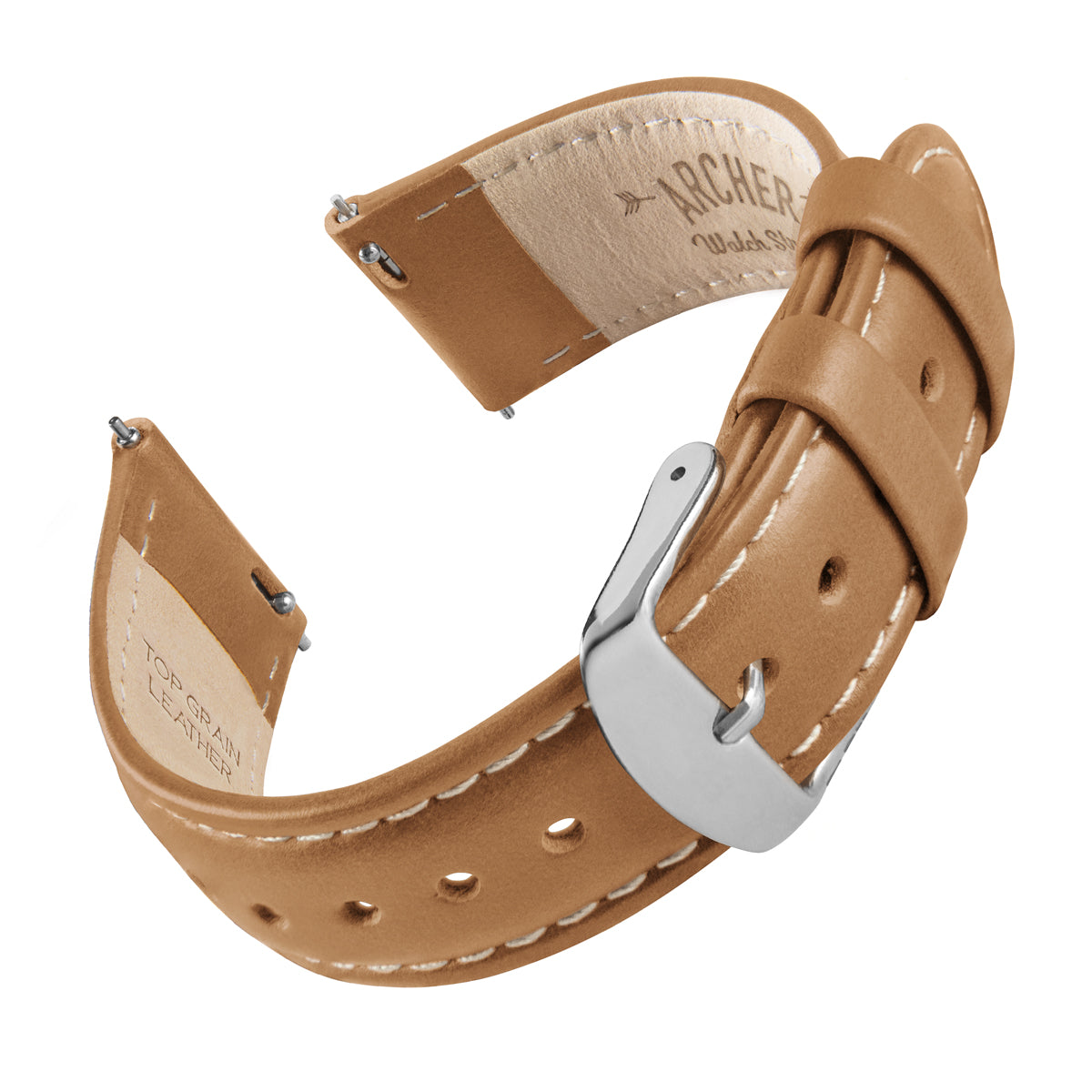 Quick Release Leather - Camel Tan/Natural – Archer Watch Straps