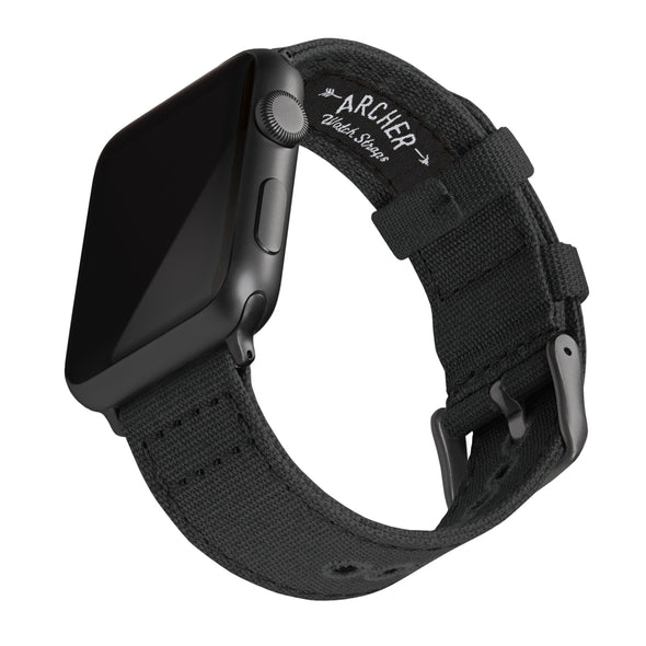 Apple Watch Canvas - Black/Space Gray, ARC-AWC2-BLKG42, ARC-AWC2-BLKG38