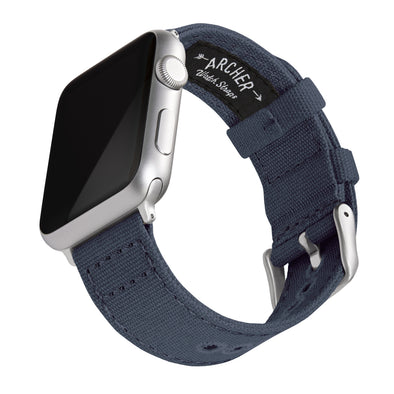 Apple Watch Canvas - Navy Blue/Silver Aluminum, ARC-AWC2-NVYS42, ARC-AWC2-NVYS38