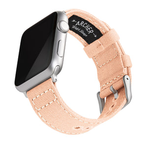 Apple Watch Canvas - Pale Coral/Silver Aluminum, ARC-AWC2-CRLS42, ARC-AWC2-CRLS38