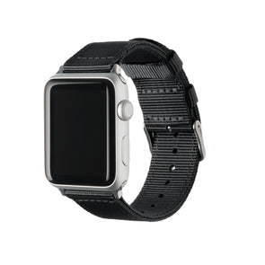 Apple Watch Nylon - Black/Stainless, ARC-AWNYL-BLKS42, ARC-AWNYL-BLKS38