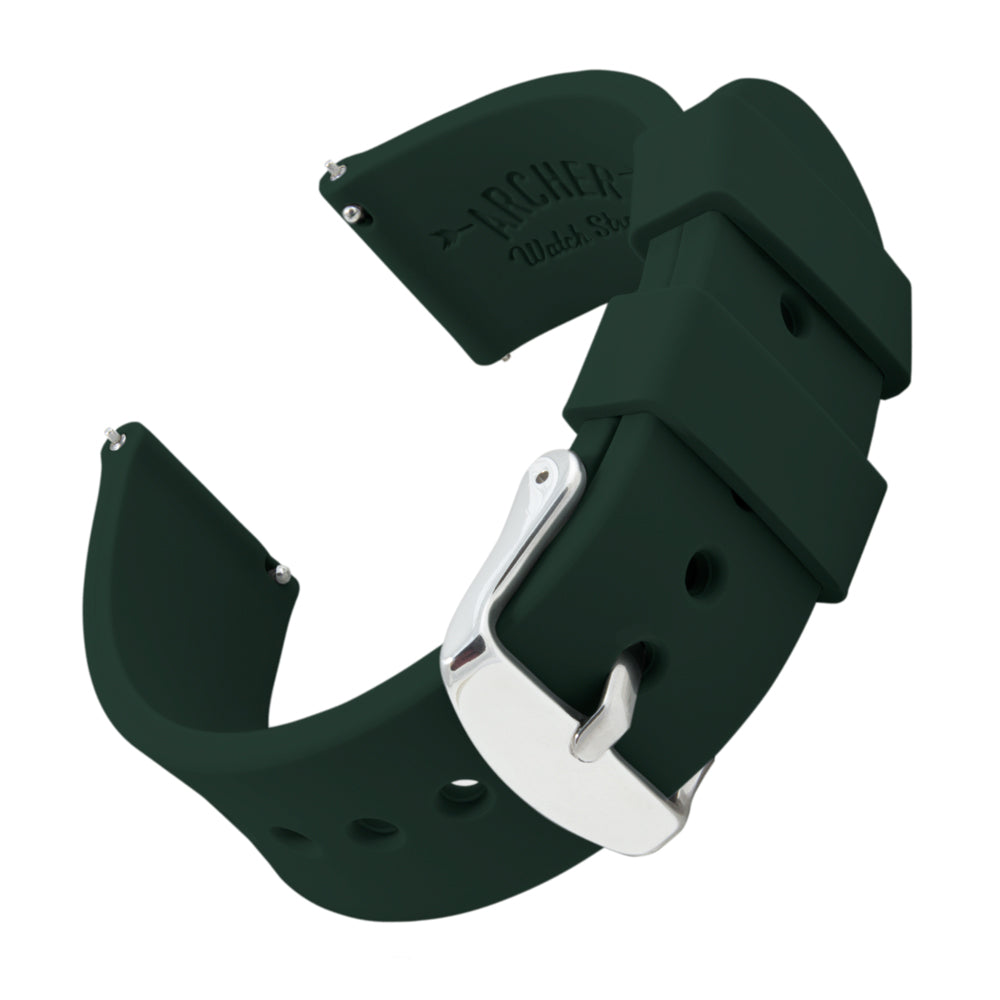 Olive Green Racing Leather Watch Strap