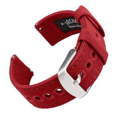 Quick Release Canvas - Carmine Red – Archer Watch Straps