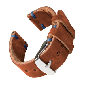 Quick Release Horween Leather - English Tan/Blue, ARC-QRL2-TANBLU22, ARC-QRL2-TANBLU20, ARC-QRL2-TANBLU18