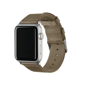 Apple Watch Nylon - Khaki/Stainless, ARC-AWNYL-KHKS42, ARC-AWNYL-KHKS38