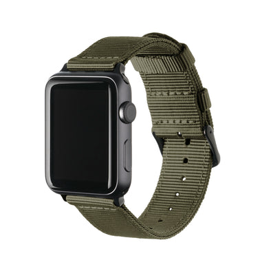 Apple Watch Nylon - Olive/Black, ARC-AWNYL-OLVB42, ARC-AWNYL-OLVB38