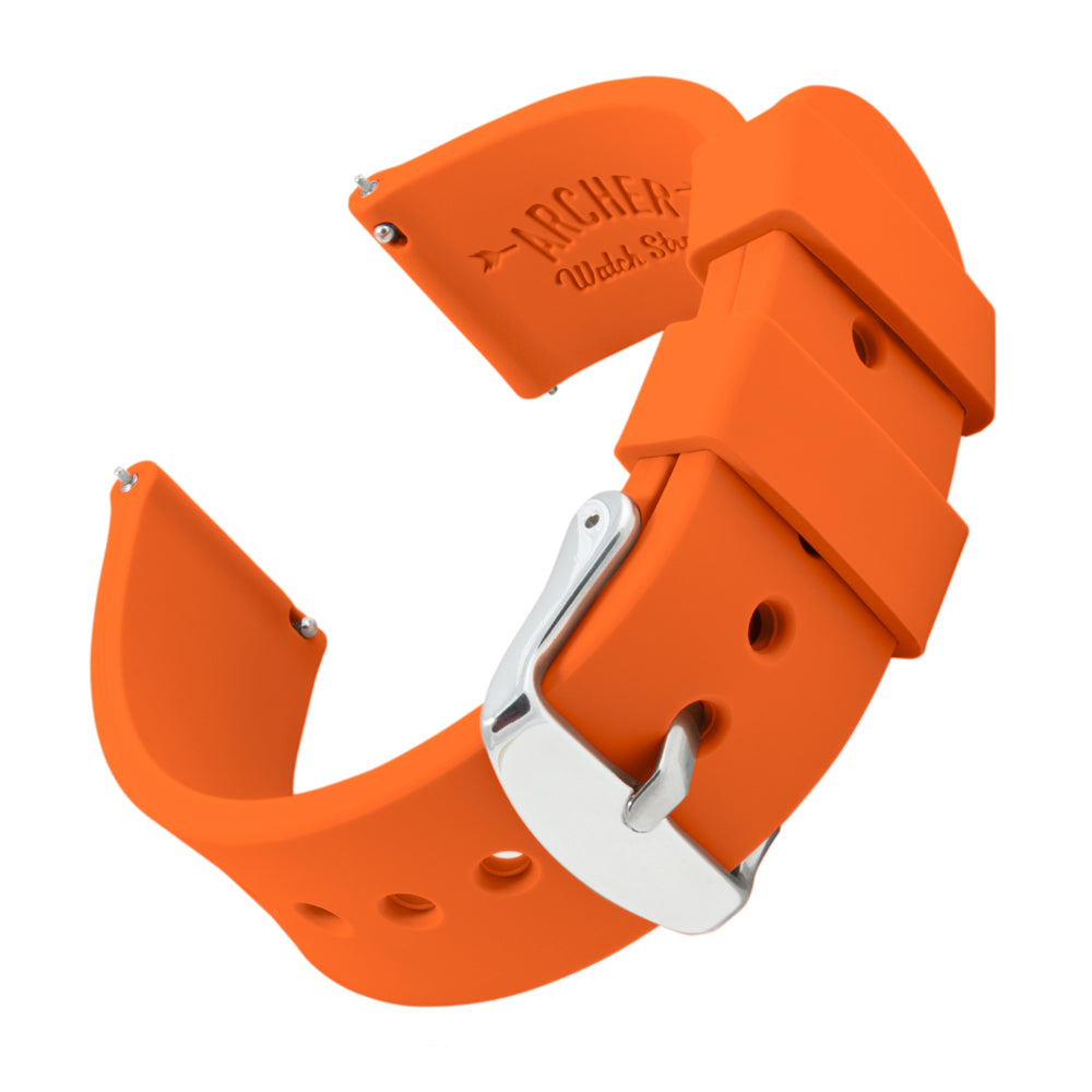 Quick Release Silicone - Portland Orange – Archer Watch Straps