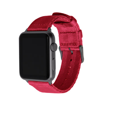 Apple Watch Seat Belt Nylon - Red/Gray, ARC-AWSB-REDG42, ARC-AWSB-REDG38