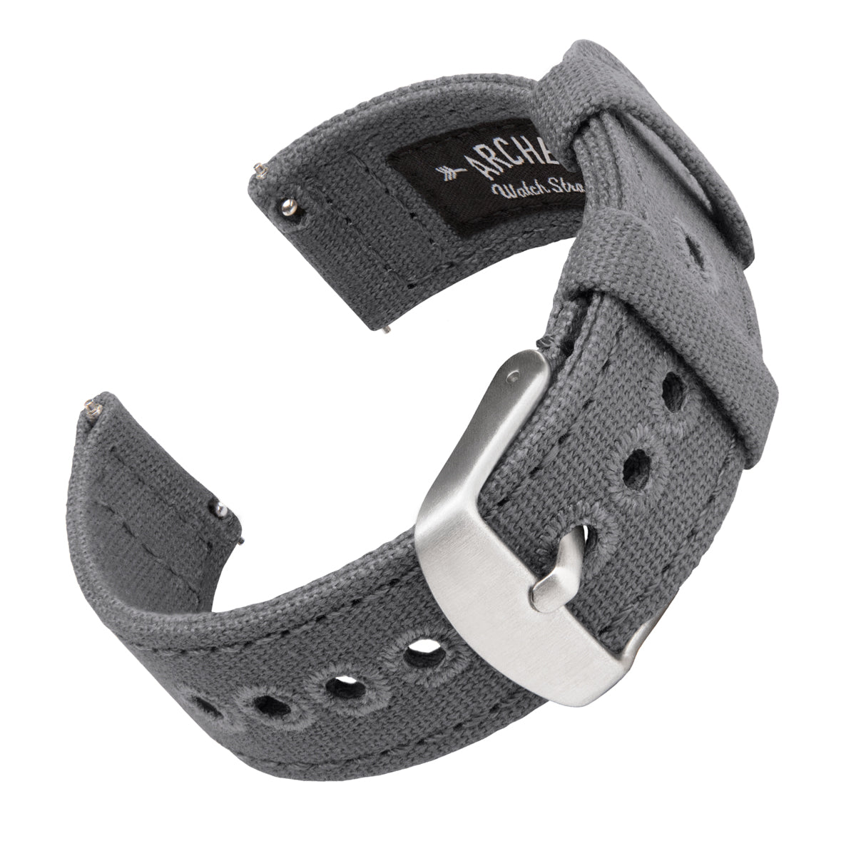 Quick Release Canvas Watch Band Slate Gray Archer Watch Straps