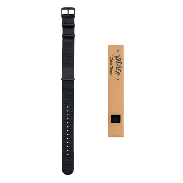 Seat Belt NATO - Black, Black Hardware, ARC-SBNATO-BLKB22, ARC-SBNATO-BLKB20, ARC-SBNATO-BLKB18
