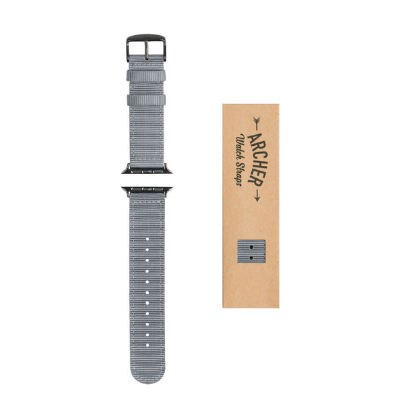 Apple Watch Nylon - Gray/Black, ARC-AWNYL-GRYB42, ARC-AWNYL-GRYB38