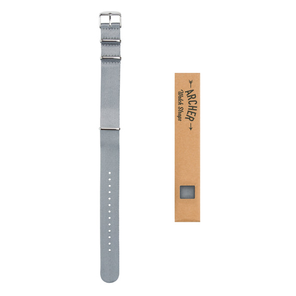 Seat Belt NATO - Gray, Stainless Hardware, ARC-SBNATO-GRY22, ARC-SBNATO-GRY20, ARC-SBNATO-GRY18